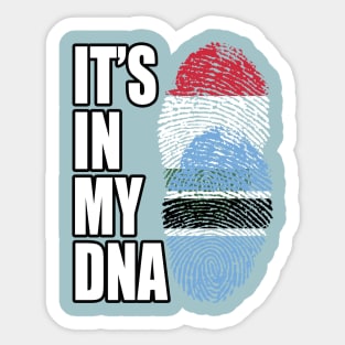 Hungarian And Botswanan Mix Heritage DNA Flag Sticker